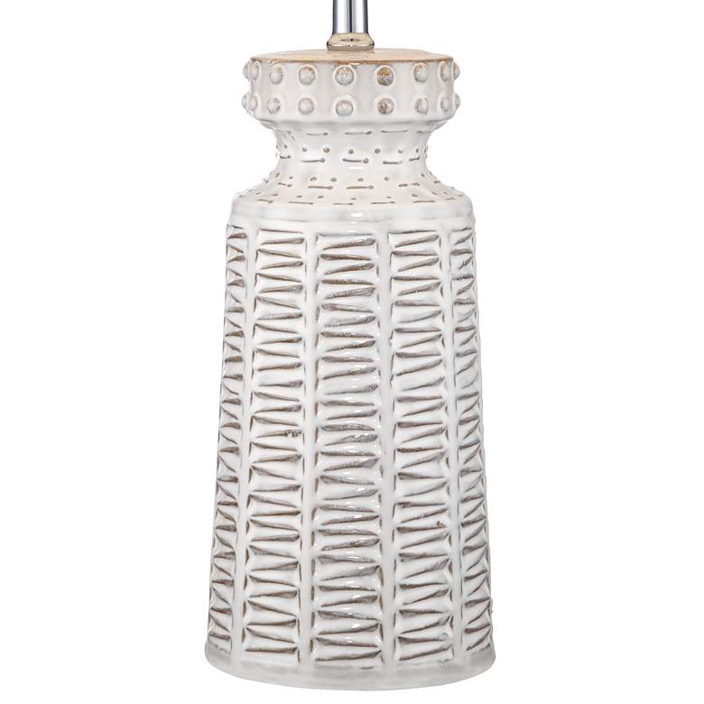 Image 6 360 Lighting Helene White Glaze Ceramic Table Lamp Set of 2 more views