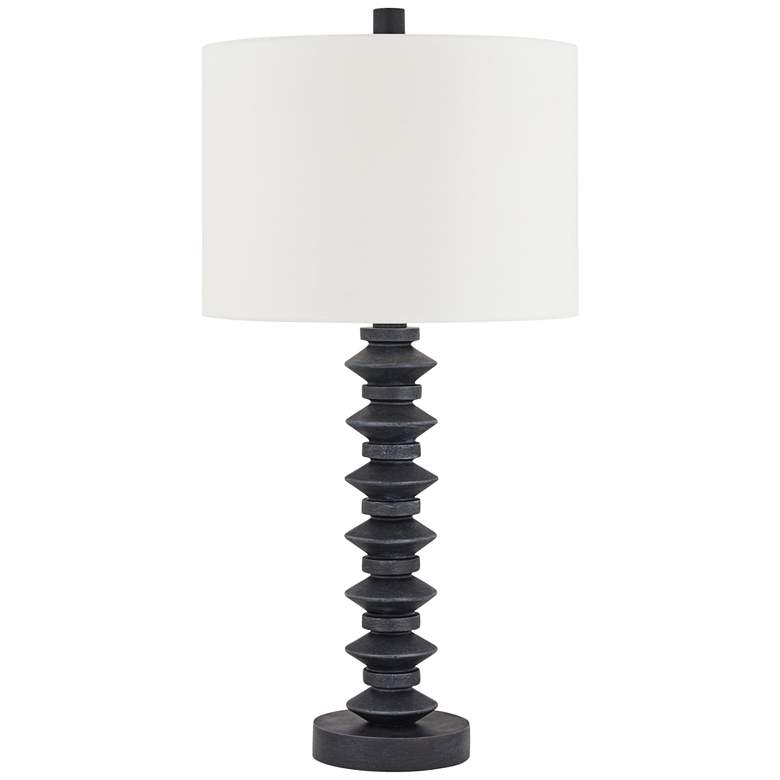 Image 2 360 Lighting Heron 27 3/4 inch High Turned Column Modern Black Table Lamp