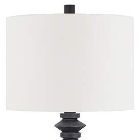 Image4 of 360 Lighting Heron 27 3/4" High Turned Column Modern Black Table Lamp more views