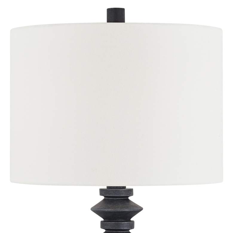 Image 4 360 Lighting Heron 27 3/4 inch High Turned Column Modern Black Table Lamp more views