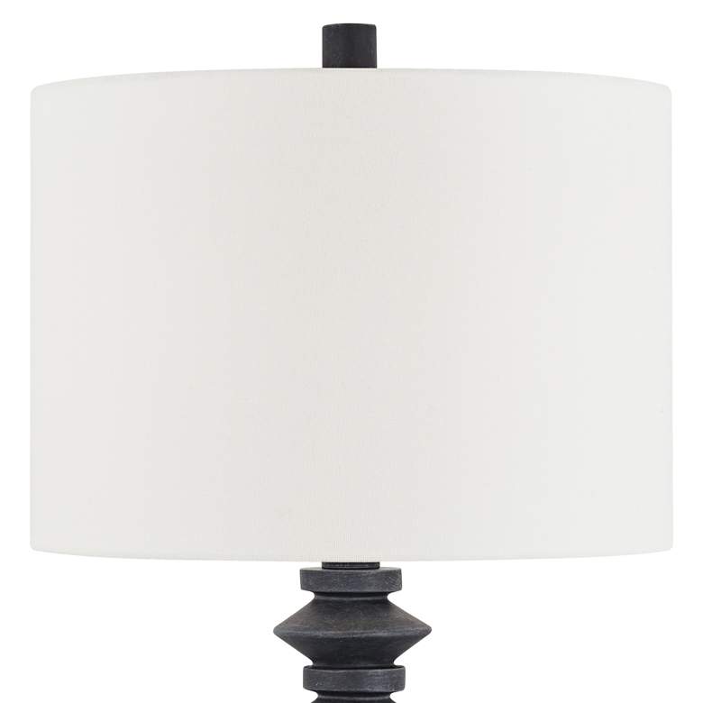 Image 4 360 Lighting Heron 27 3/4" High Turned Column Modern Black Table Lamp more views