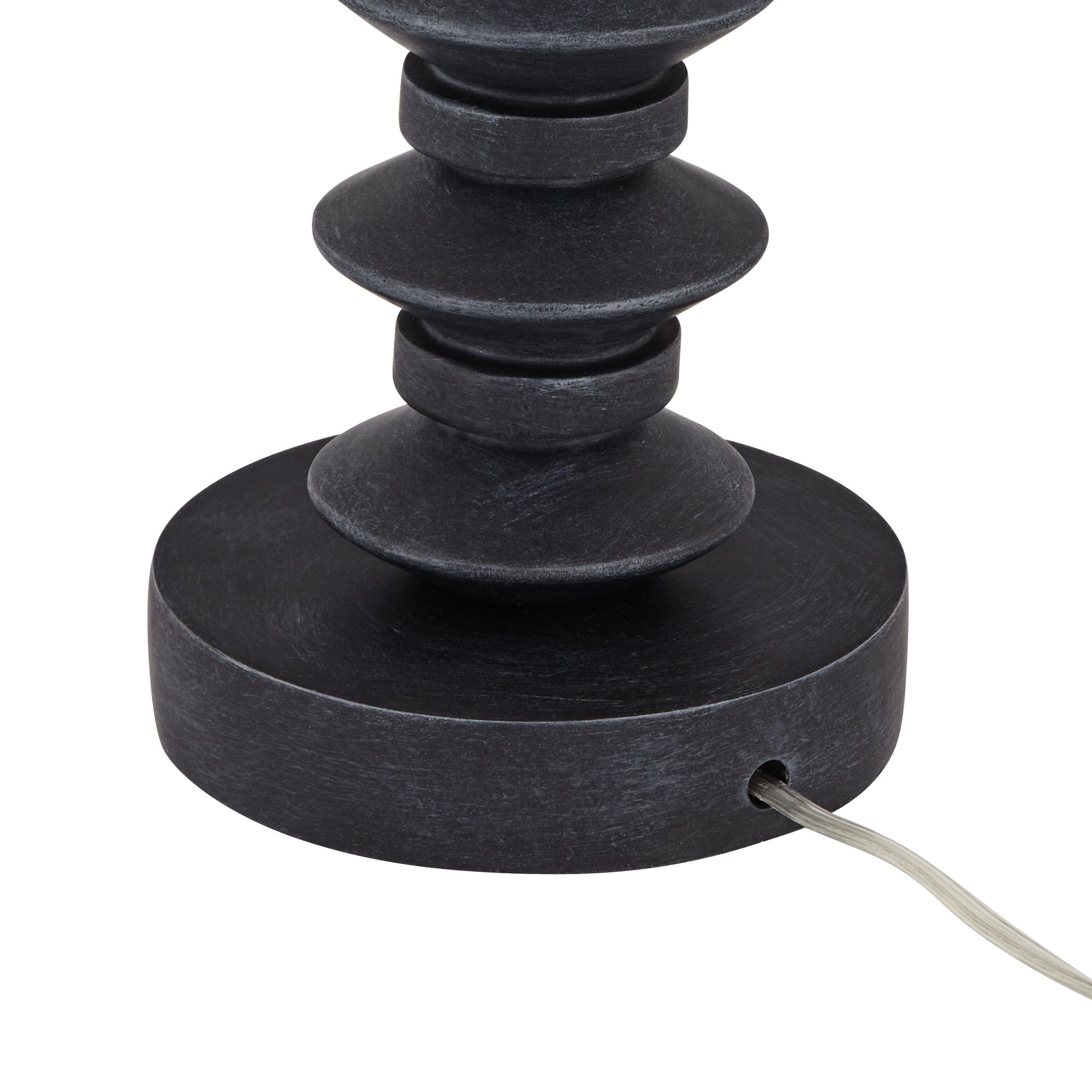 360 Lighting Heron 27 3/4" High Turned Column Modern Black Table Lamp