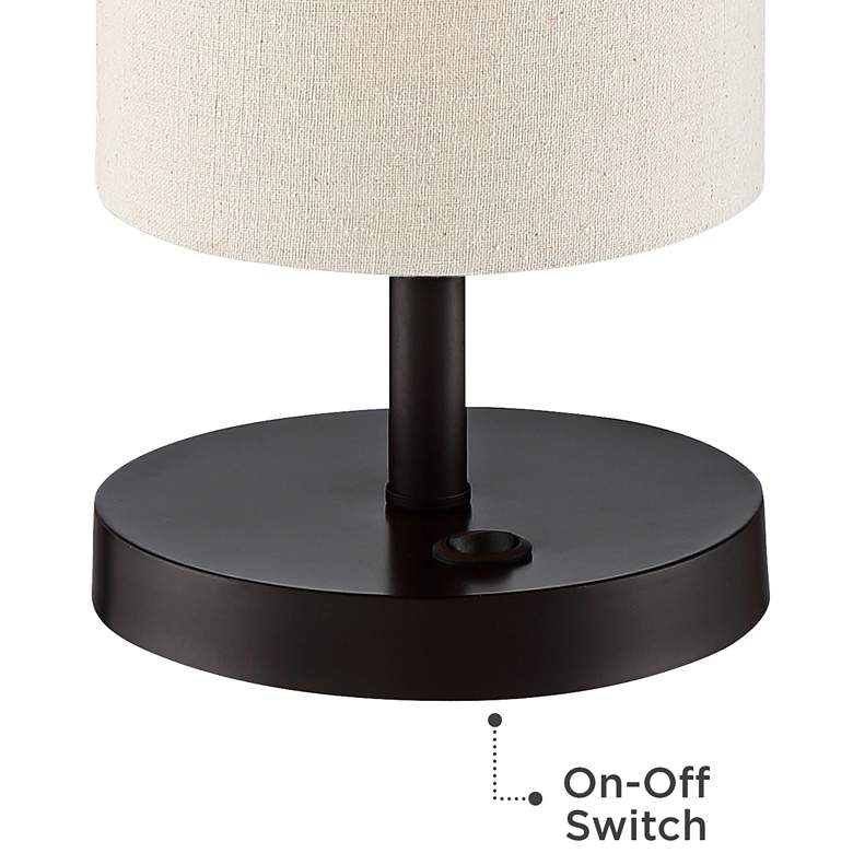 Image 7 360 Lighting Heyburn 20 inch Black-Bronze Outlet USB Table Lamps Set of 2 more views