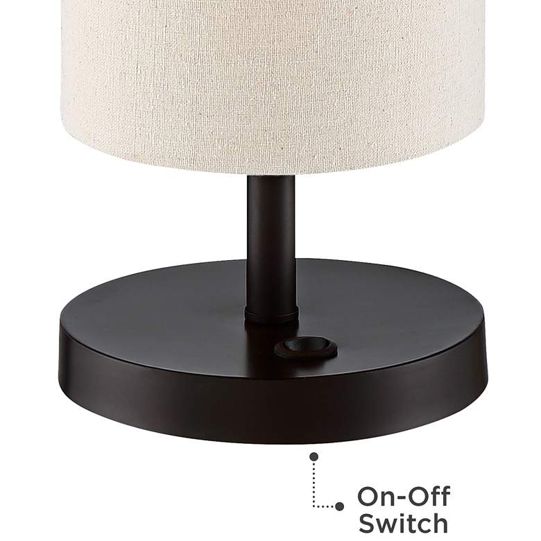 Image 7 360 Lighting Heyburn 20" Black-Bronze Outlet USB Table Lamps Set of 2 more views