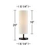 360 Lighting Heyburn 20" Black-Bronze Outlet USB Table Lamps Set of 2