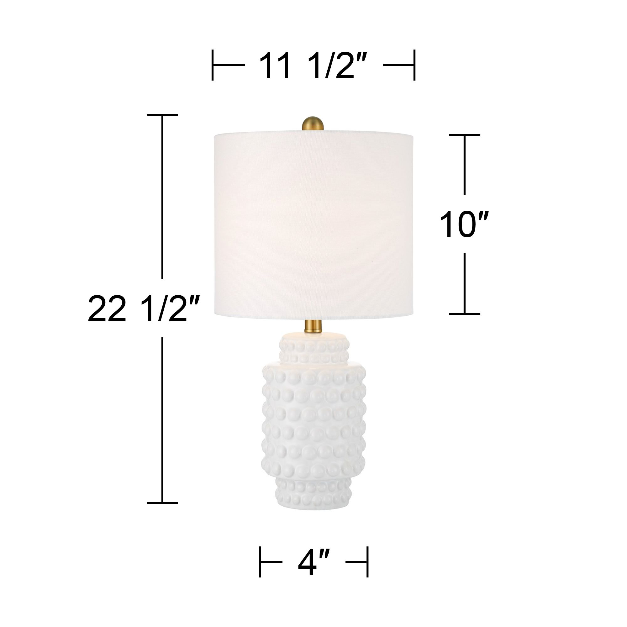 Watch A Video About the 360 Lighting Hobnail White Ceramic Modern Table Lamps Set of 2