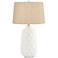 360 Lighting Honeycomb 28" Matte White Ceramic Modern Table Lamp