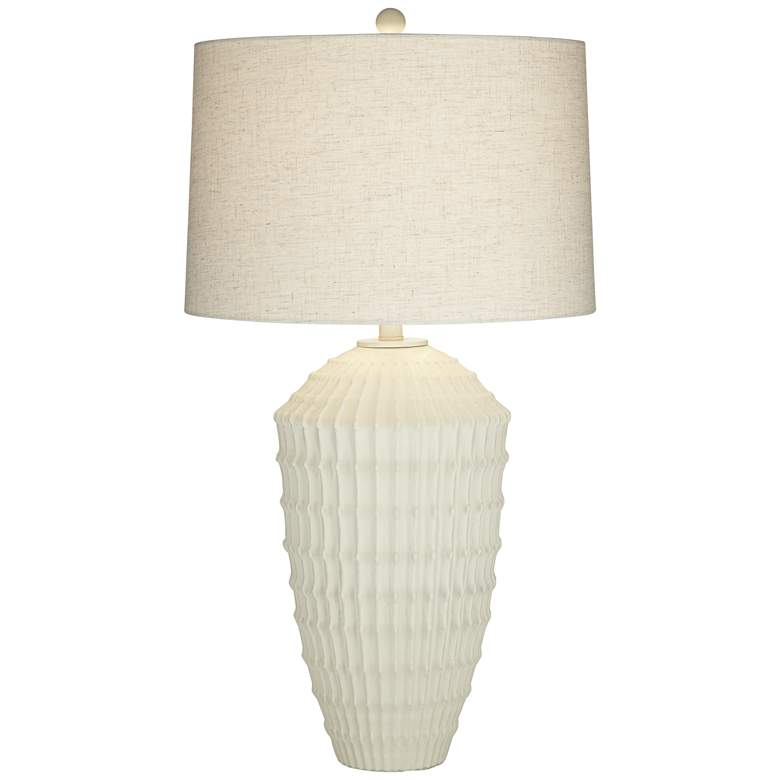 Image 2 360 Lighting Hopewell 30" Ridge Pattern Coastal Table Lamp