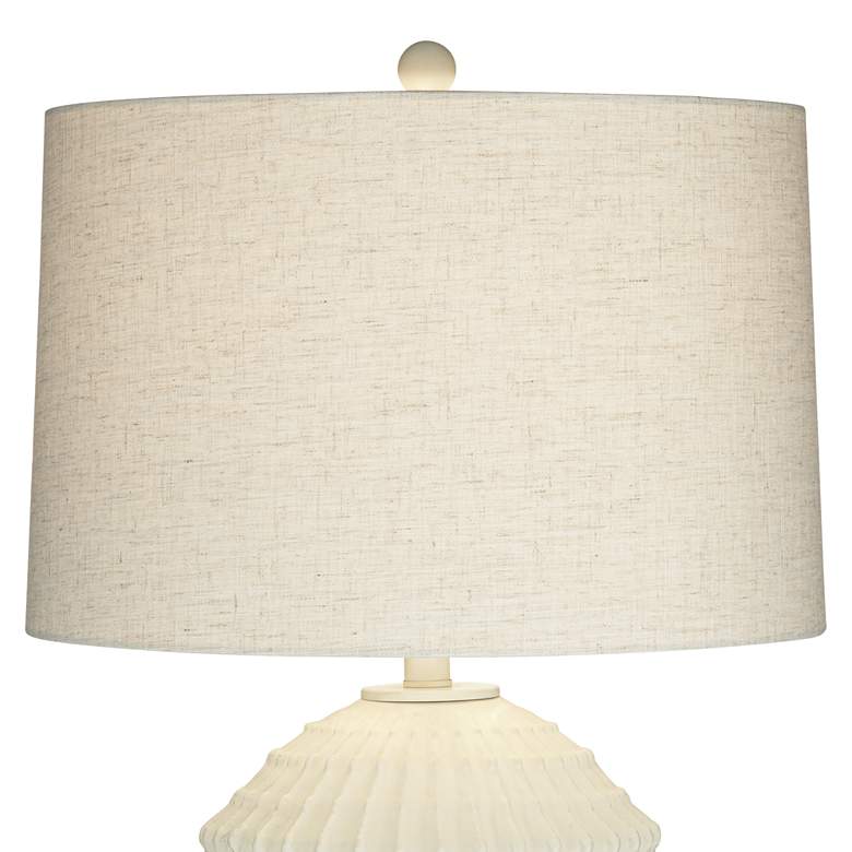 Image 4 360 Lighting Hopewell 30" Ridge Pattern Coastal Table Lamp more views