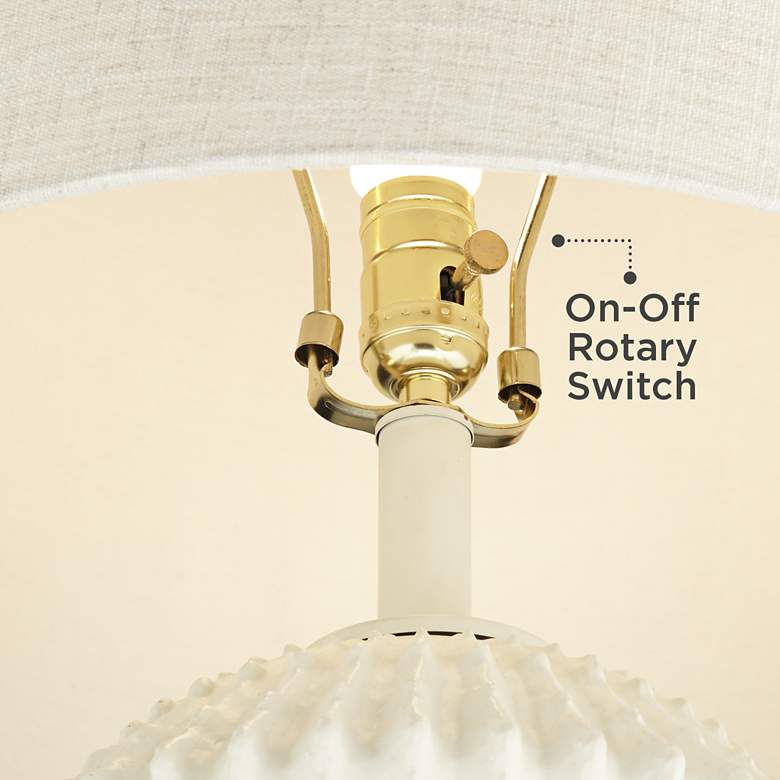 Image 5 360 Lighting Hopewell 30" Ridge Pattern Coastal Table Lamp more views