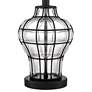 360 Lighting Hudson Blown Glass Gourd Black Shade Table Lamps Set of 2