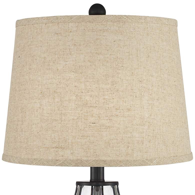 Image 2 360 Lighting Hudson Blown Glass Gourd Burlap Linen Table Lamps Set of 2 more views