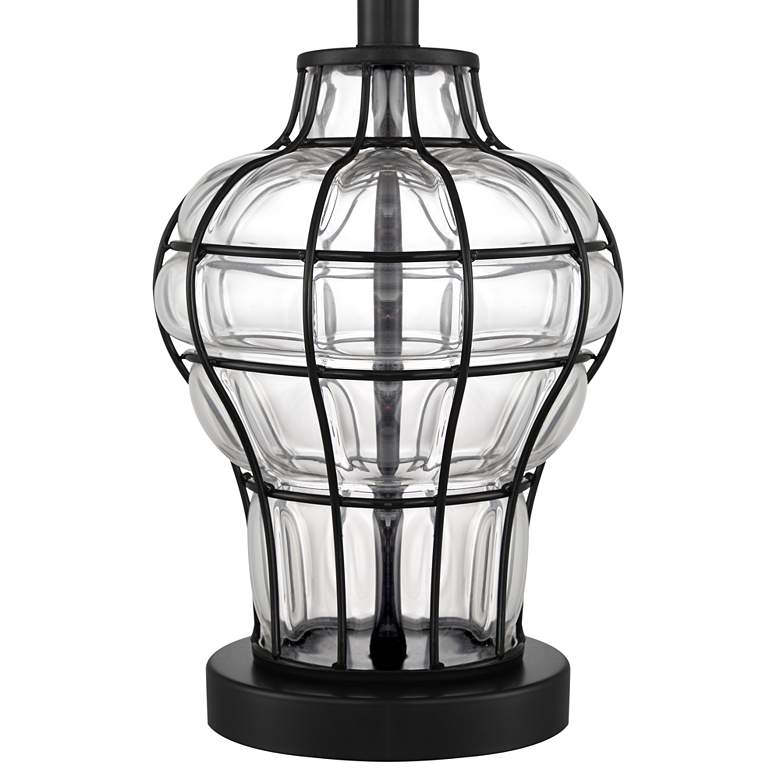 Image 4 360 Lighting Hudson Blown Glass Gourd Burlap Linen Table Lamps Set of 2 more views
