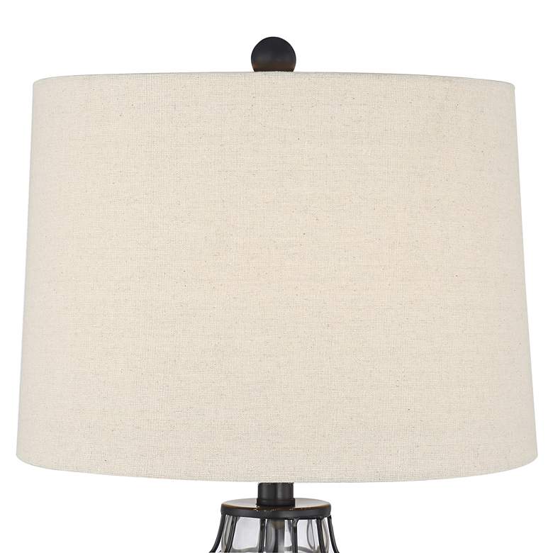 Image 4 360 Lighting Hudson Bronze Glass Table Lamps Set of 2 w/ Smart Sockets more views