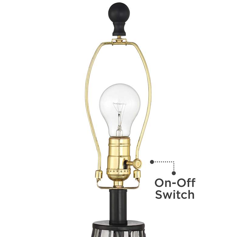 Image 5 360 Lighting Hudson Bronze Glass Table Lamps Set of 2 w/ Smart Sockets more views