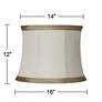 360 Lighting Ivory Linen 16" Wide Antique Brass Shaded Pendant Light