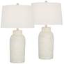 2_360 Lighting Jaime 27 1/2" Faux White Sandstone Table Lamps Set of 2