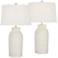 360 Lighting Jaime 27 1/2" Faux White Sandstone Table Lamps Set of 2