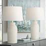 1_360 Lighting Jaime 27 1/2" Faux White Sandstone Table Lamps Set of 2