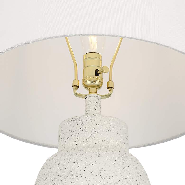 Image 4 360 Lighting Jaime 27 1/2" Faux White Sandstone Table Lamps Set of 2 more views