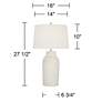 360 Lighting Jaime 27 1/2" Faux White Sandstone Table Lamps Set of 2