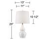 360 Lighting Jane 25" High White Ceramic Lamps Set of 2 with Dimmers