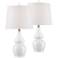 360 Lighting Jane 25" Modern Gourd White Ceramic Table Lamps Set of 2