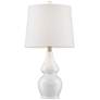 360 Lighting Jane 25" Modern Gourd White Ceramic Table Lamps Set of 2