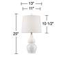 360 Lighting Jane 25" Modern Gourd White Ceramic Table Lamps Set of 2
