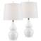 360 Lighting Jane 25" White Ceramic Lamps Set of 2 with Smart Sockets