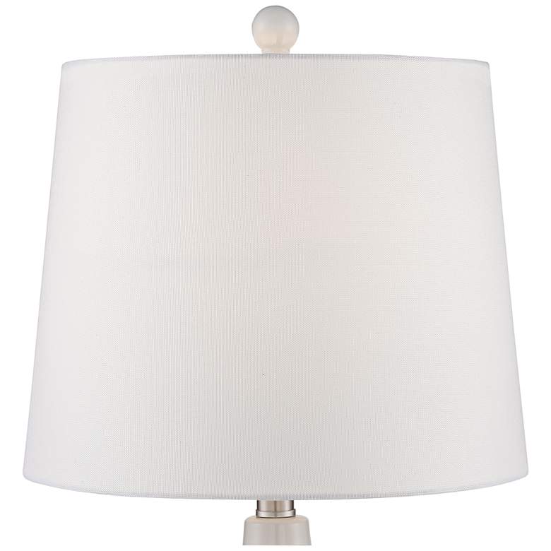Image 4 360 Lighting Jane 25" White Ceramic Lamps Set of 2 with Smart Sockets more views