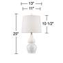 360 Lighting Jane 25" White Ceramic Lamps Set of 2 with Smart Sockets