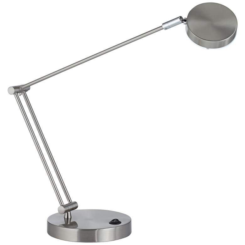 Image 7 360 Lighting Jarrett Satin Nickel Adjustable LED Desk Lamps Set of 2 more views