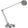 360 Lighting Jarrett Satin Nickel Contemporary Adjustable LED Desk Lamp in scene