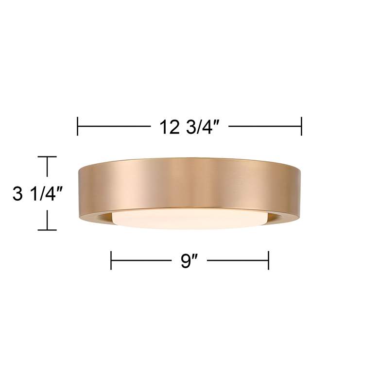 Image 7 360 Lighting Jayson 12 3/4" Wide Modern Satin Bronze LED Ceiling Light more views