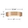 7_360 Lighting Jayson 12 3/4" Wide Modern Satin Bronze LED Ceiling Light more views