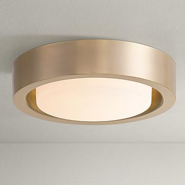 360 Lighting Jayson 12 3/4" Wide Modern Satin Bronze LED Ceiling Light