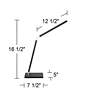 360 Lighting Jett 16 1/2" Black Modern LED Desk Lamp with USB Port