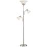 Thumbnail2 of 360 Lighting Jordan 71 1/2" Nickel 3-Light Tree Torchiere Floor Lamp