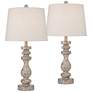 Thumbnail2 of 360 Lighting Jordanna 26" Distressed Finish USB Table Lamps Set of 2