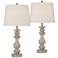 360 Lighting Jordanna 26" Distressed Finish USB Table Lamps Set of 2