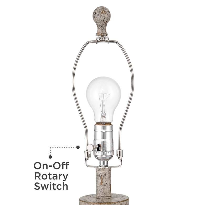 Image 6 360 Lighting Jordanna 26" Distressed Finish USB Table Lamps Set of 2 more views