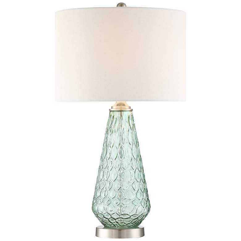 Image 2 360 Lighting Julia 26 3/8" Seafoam Green Glass Table Lamp with Dimmer