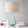 360 Lighting Julia 26 3/8" Seafoam Green Glass Table Lamp with Dimmer