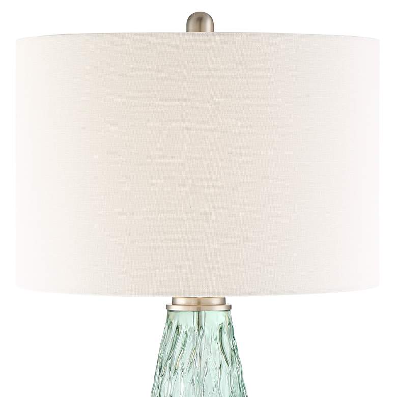 Image 3 360 Lighting Julia 26 3/8 inch Seafoam Green Glass Table Lamp with Dimmer more views