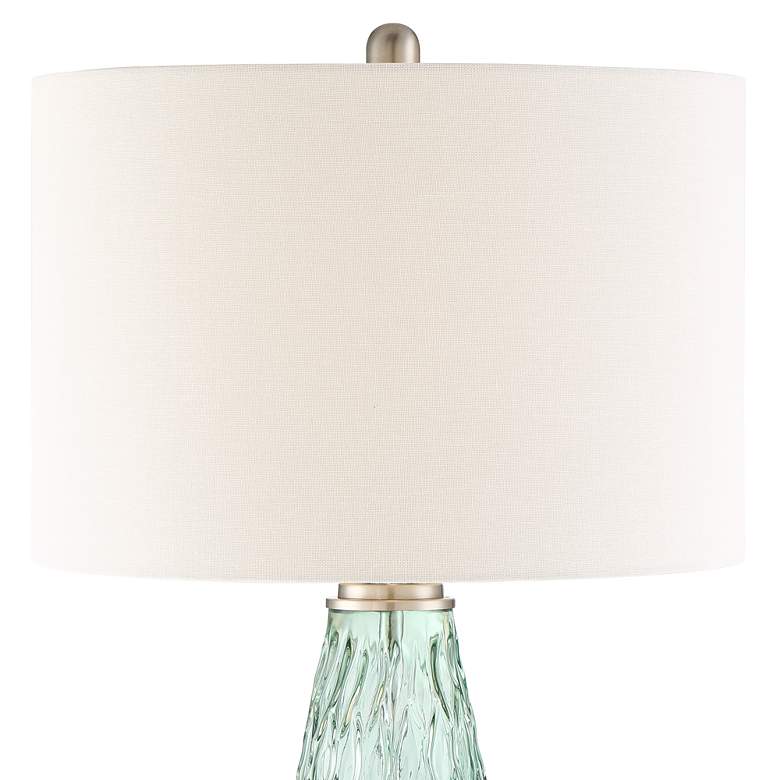 Image 3 360 Lighting Julia 26 3/8" Seafoam Green Glass Table Lamp with Dimmer more views