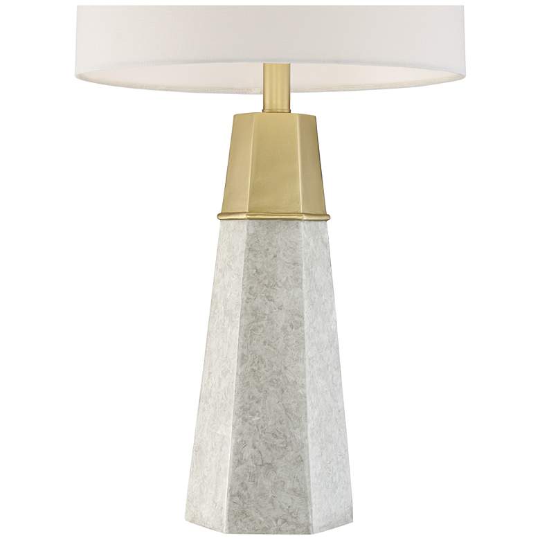 Image 4 360 Lighting Julie Gold Faux Marble Tapered Column Table Lamps Set of 2 more views