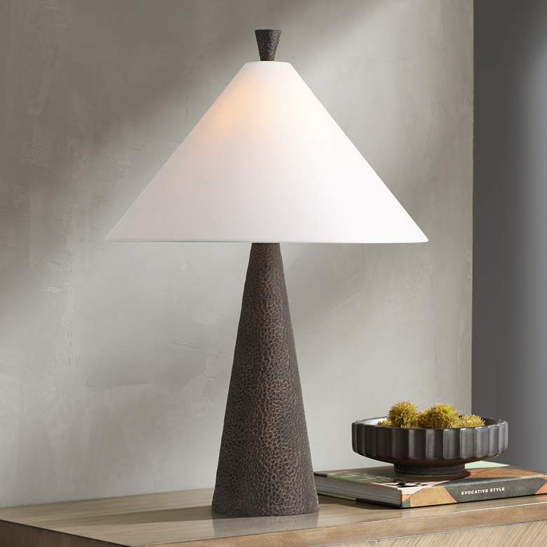 Image 1 360 Lighting June 27" High Modern Black Cone Table Lamp