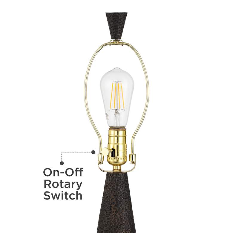 Image 5 360 Lighting June 27" High Modern Black Cone Table Lamp more views