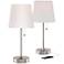 360 Lighting Justin 18" High Metal USB Accent Lamps Set of 2